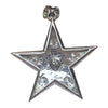 Vintage 18K White Gold Pearl & Diamond Star Pendant