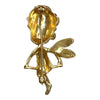 Vintage 14K Gold Cherub Brooch with Diamond Eyes