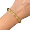 Vintage 14K Gold Bamboo Bangle Bracelet