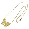 Vintage 18K Yellow Gold Pave Diamond Butterfly Necklace