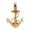 Vintage 14K Gold Large Anchor Pendant