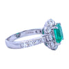 Platinum Certified Columbian Emerald & Diamond Ring