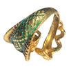 Vintage GSM Greece 18K Enamel Cobra Ring