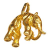 Large 18K Gold Elephant Pendant