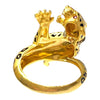 Carrera Y Carrera Diamond Ruby Enamel 18K Yellow Gold Leopard Ring