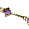 Vintage 14K Yellow Gold Amethyst Bracelet