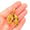 Large 18K Gold Elephant Pendant