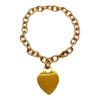 TIFFANY & Co. 18K Gold Heart Tag Charm Bracelet 7"