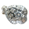 Vintage 14K White Gold Diamond Ballerina Ring