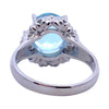 Platinum Aquamarine and Diamond Ring