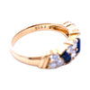 Vintage 18K Gold Sapphire and Diamond Band Ring