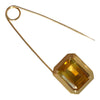 Vintage 14K Large Citrine Safety Pin