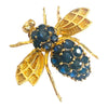 Vintage 14K Sapphire Bee Pin Pendant