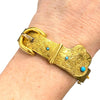 Victorian 18K Gold Turquoise Buckle Bracelet