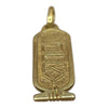 14K Gold Egyptian Hieroglyphic Cartouche LUCKY Pendant