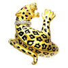 Carrera Y Carrera Diamond Ruby Enamel 18K Yellow Gold Leopard Ring