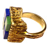 Vintage F&F Felger 14K Lapis Lazuli & Turquoise Ring