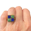 Vintage F&F Felger 14K Lapis Lazuli & Turquoise Ring