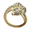 Vintage Hammerman Brothers 18K Pave Diamond Witches Heart Ring