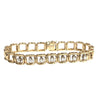 Vintage Mid Century 14K Gold Diamond Bracelet