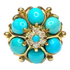 Vintage 14K Turquoise & Diamond Ring