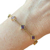 Vintage 14K Yellow Gold Amethyst Bracelet