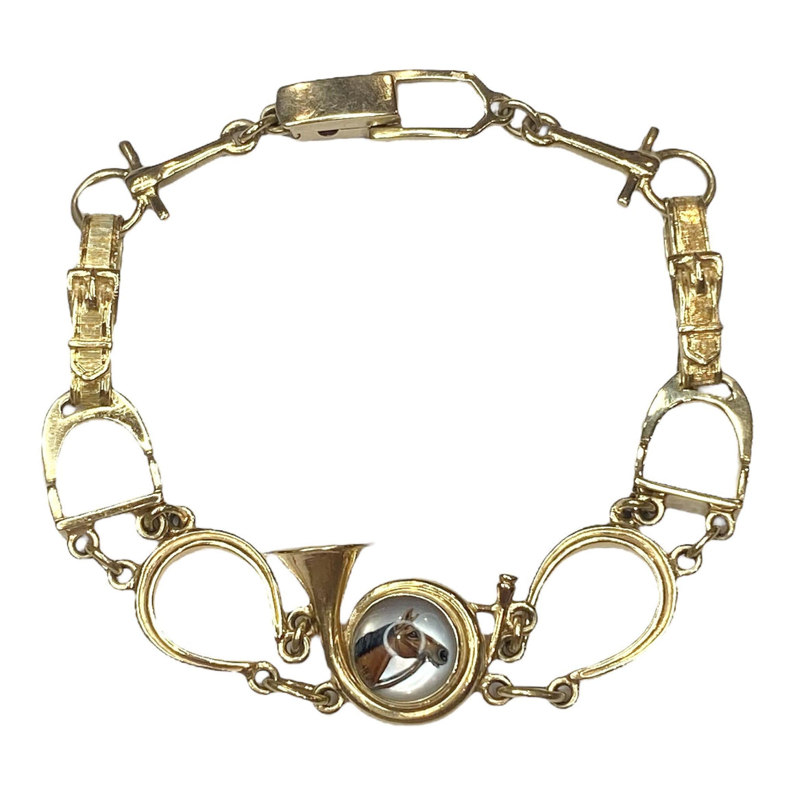 Henry Blank & Co. Essex Crystal Horse Equestrian 14K Bracelet