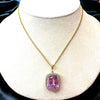 14K Gold Kunzite & Diamond Necklace