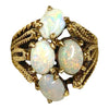 Vintage 14K Gold Opal Cluster Ring