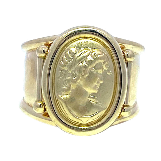 Vintage 14K Gold Flexible Cameo Ring