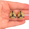 Vintage 18K Sapphire & Diamond Earrings