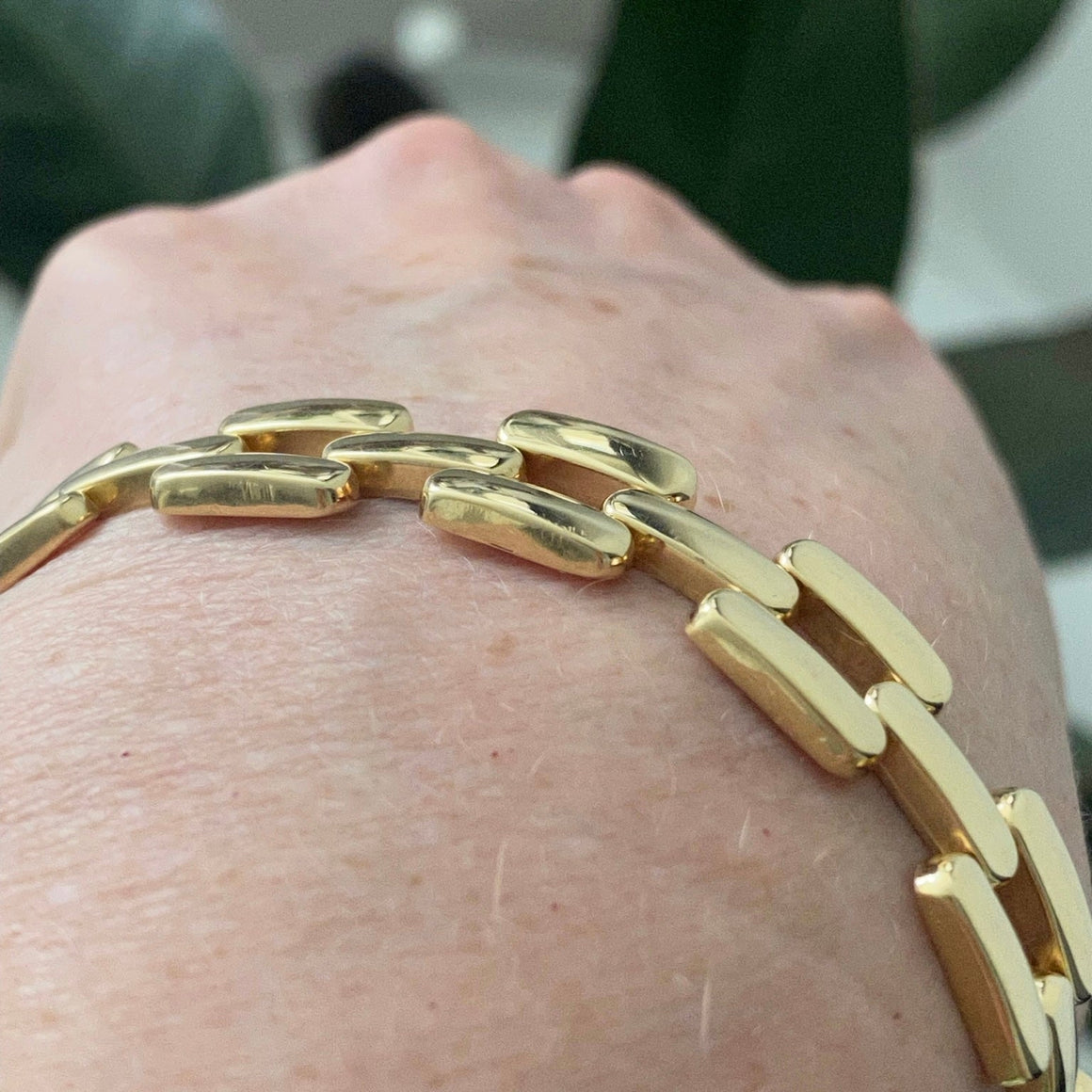 14k Yellow Gold Large Cat / Panther Link Bracelet (Italy) - A&V Pawn