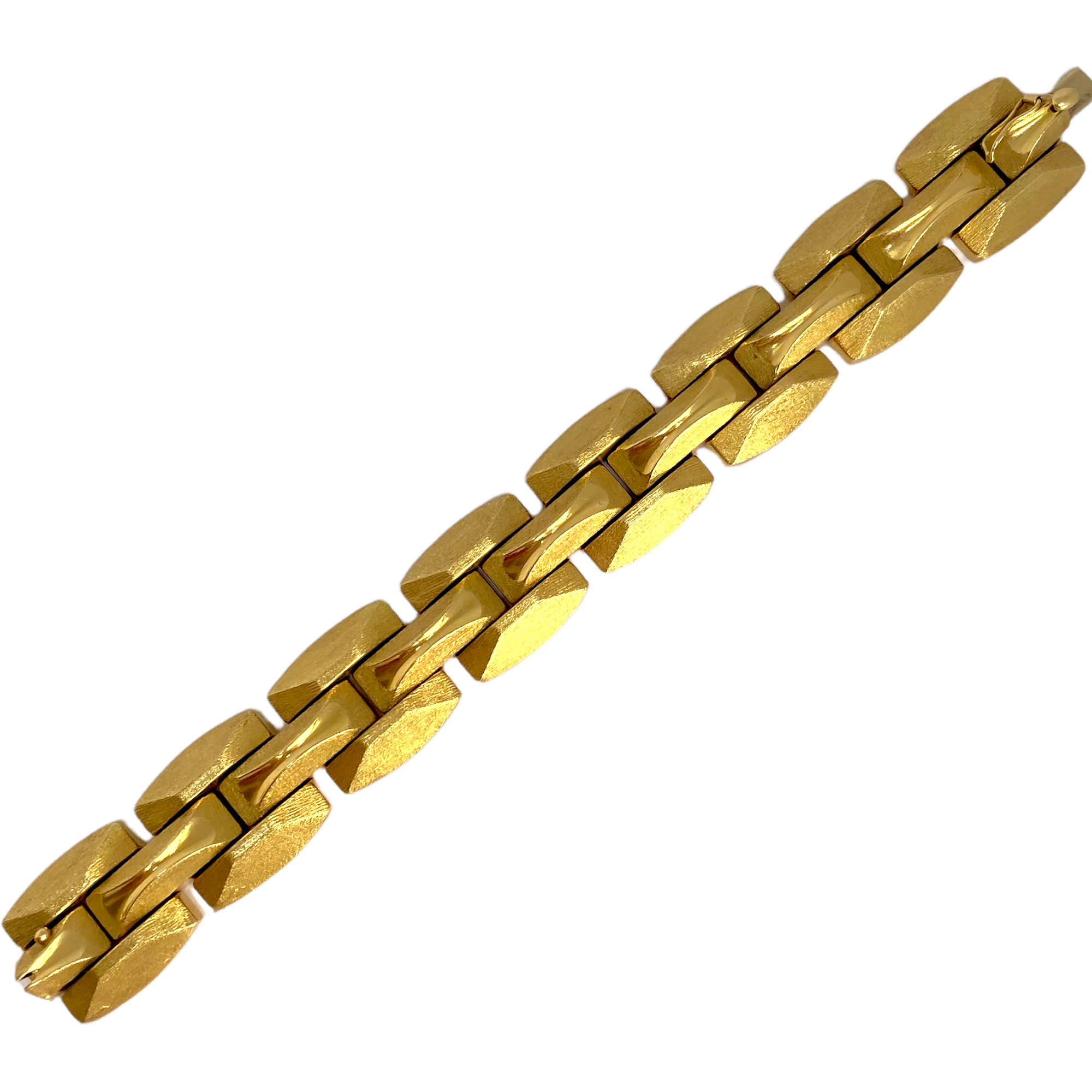 Vintage 18K Yellow Gold Large Mid-Century Bracelet - HIGH KARAT LLC